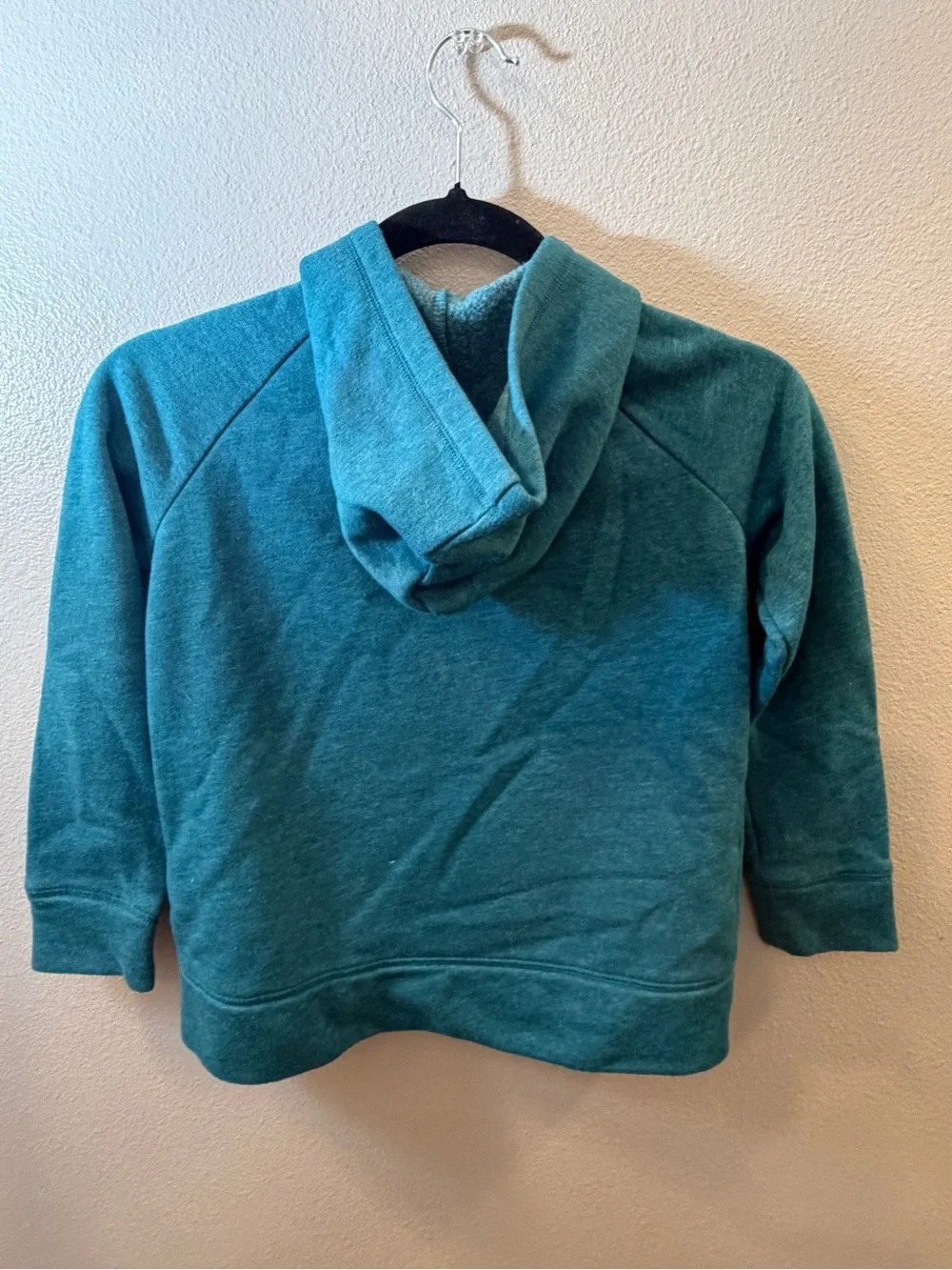 Old Navy Teal Zip-Up Hooded Sweatshirt with Pink Logo